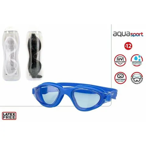 AquaSport Schwimmbrille Erwachsene mit Antibeschlag, Design zufällig