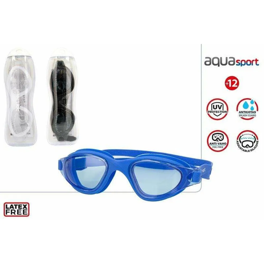 AquaSport adult swim goggles with anti-fog system, assorted designs