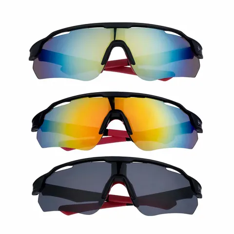 Dunlop cycling glasses with case, assorted lens colours
