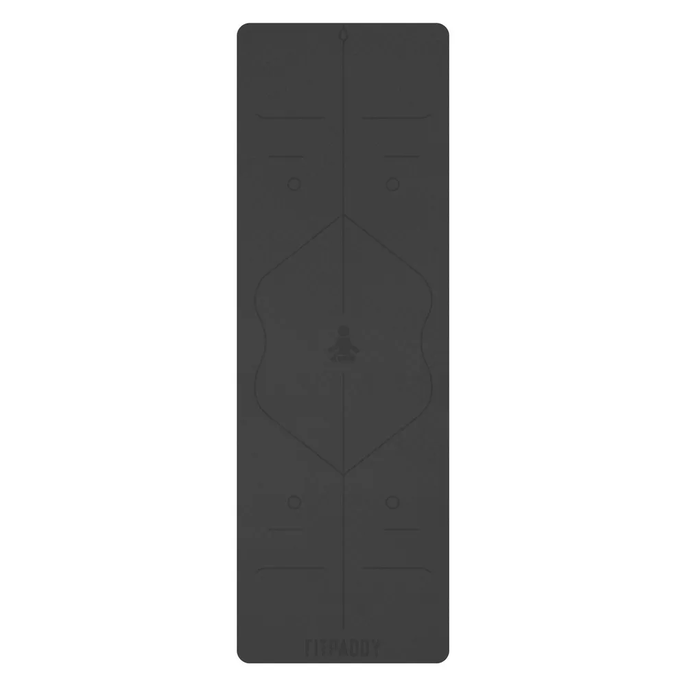 Fitpaddy Yogamatte MAT01BL, TPE, 183 × 61 cm, schwarz