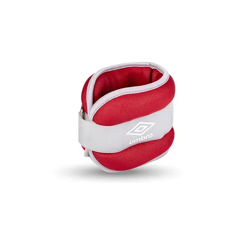 Umbro ankle and wrist weights, 2 × 1 kg, red, view 2