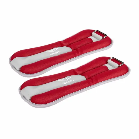 Umbro ankle and wrist weights, 2 × 1 kg, red
