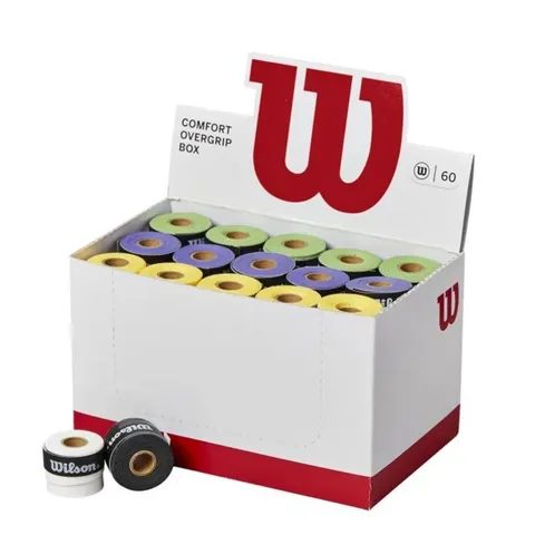 Wilson Comfort overgrip box, 60 overgrips, assorted colours